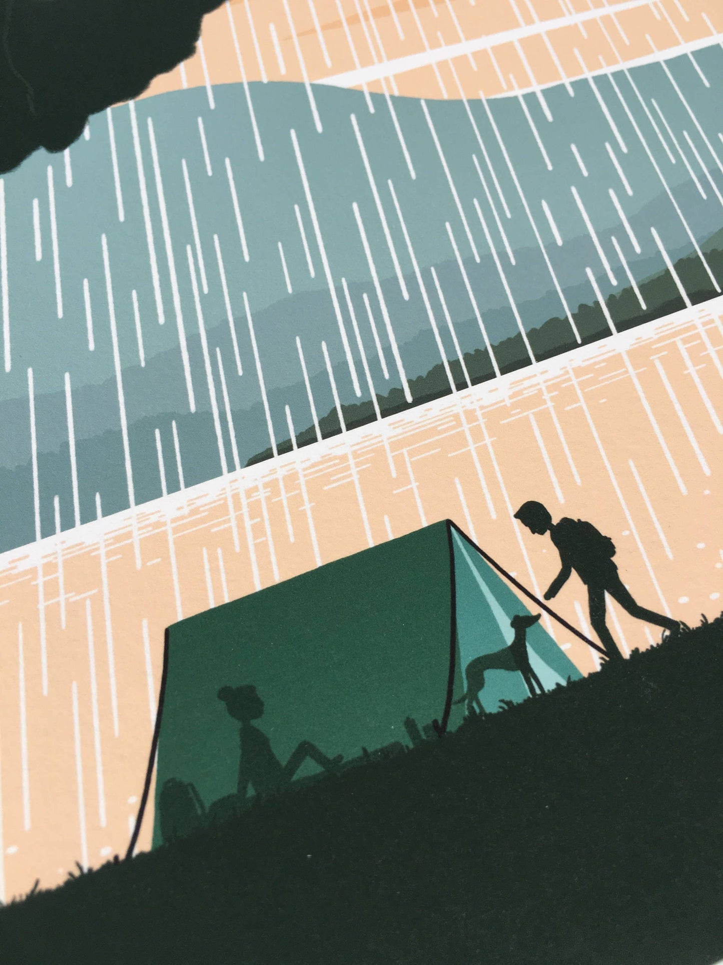 Lakeside Camping Giclee Print