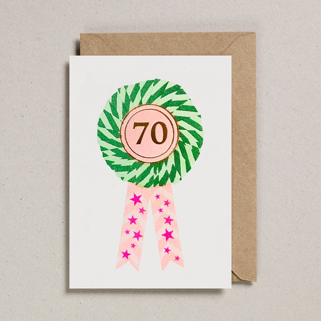 Age 70 Rosette Card