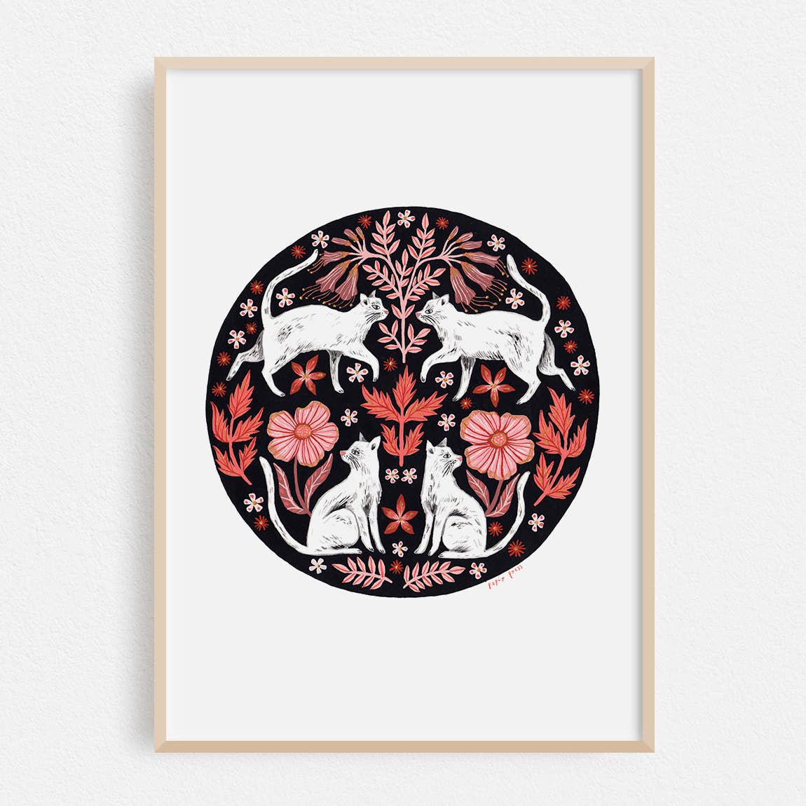 Cats Circle A4 Print
