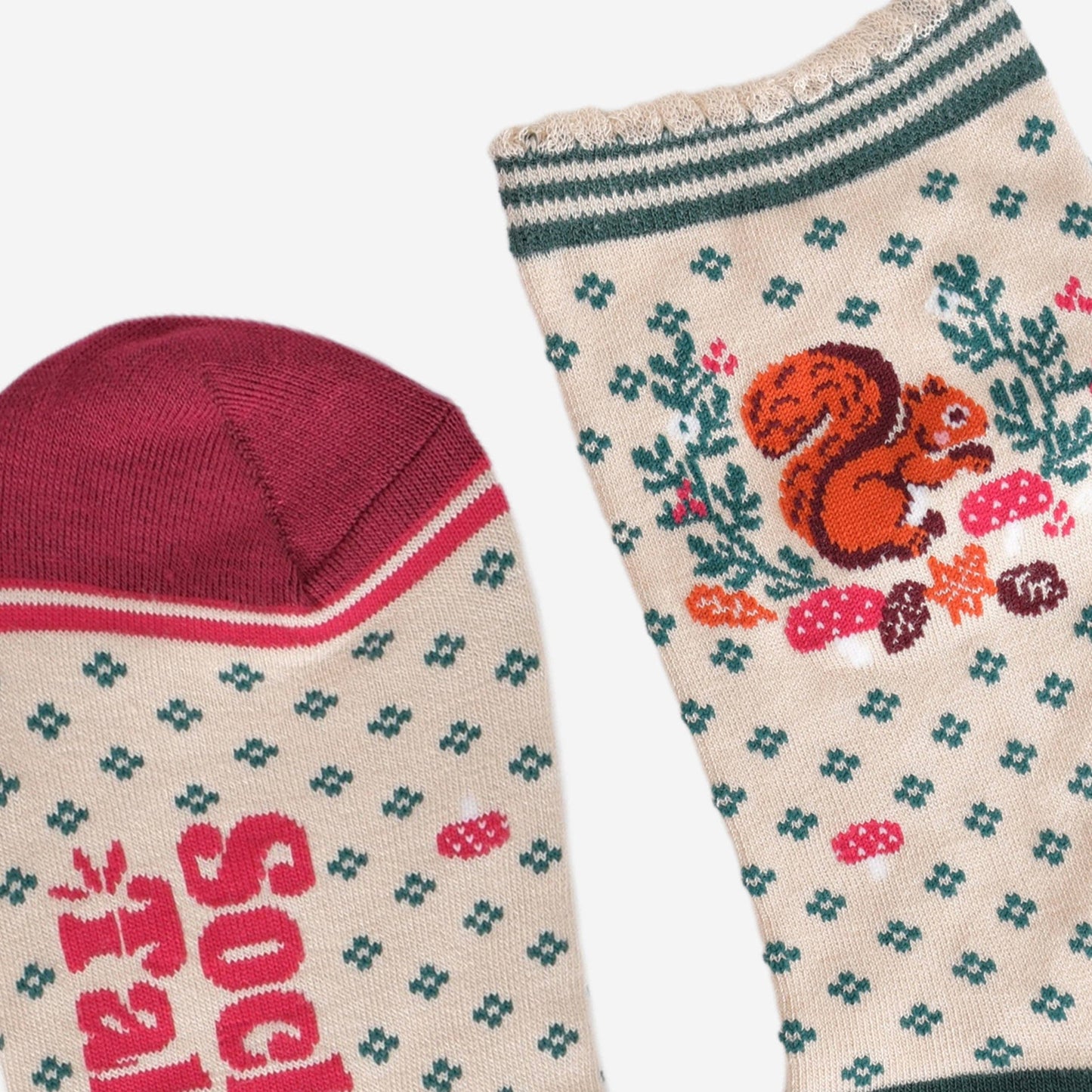 Squirrel Wreath Women's Bamboo Socks
