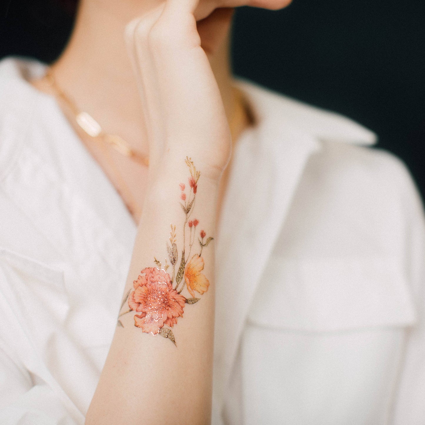 Roses & Rabbits Temporary Tattoo Stickers