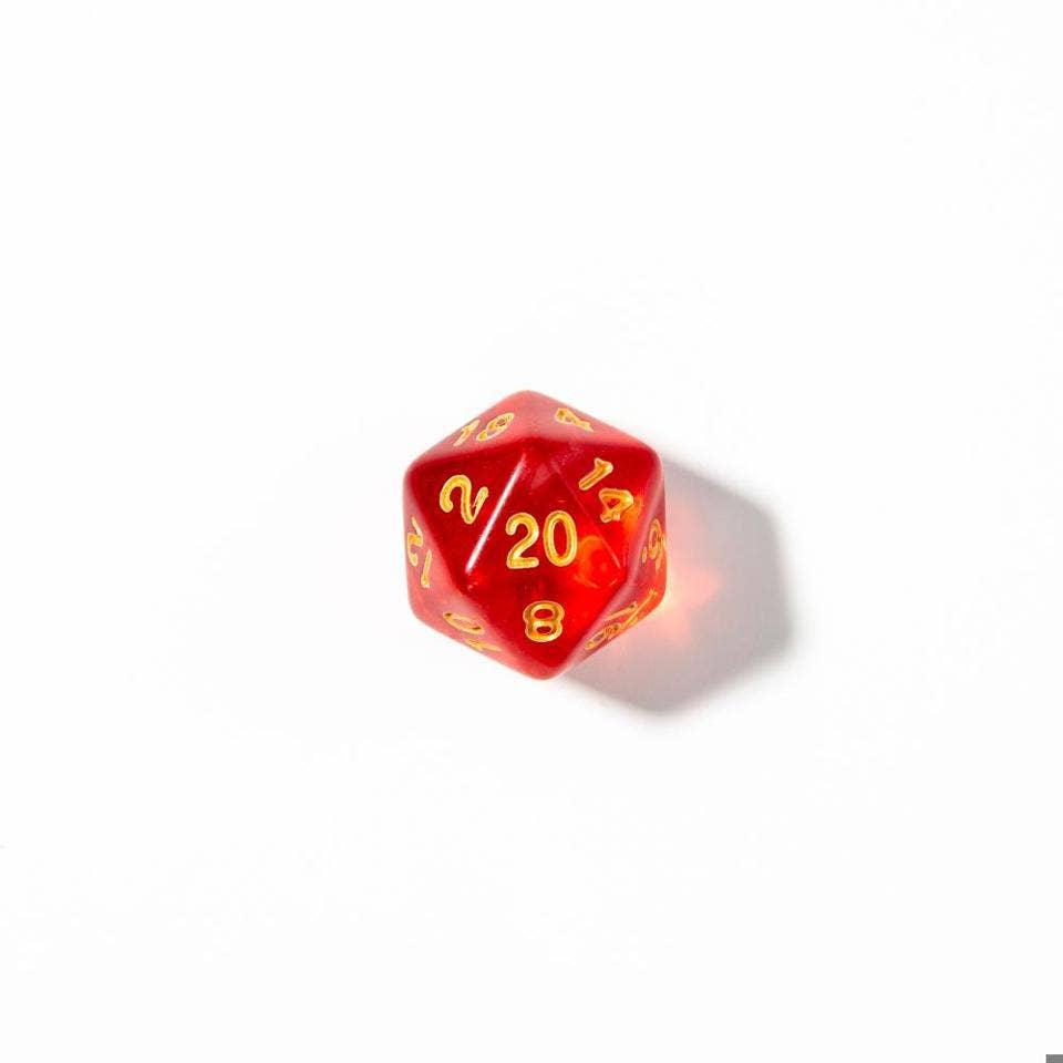 Phoenix Flame | Acrylic Dice | 7-Polyhedral Set