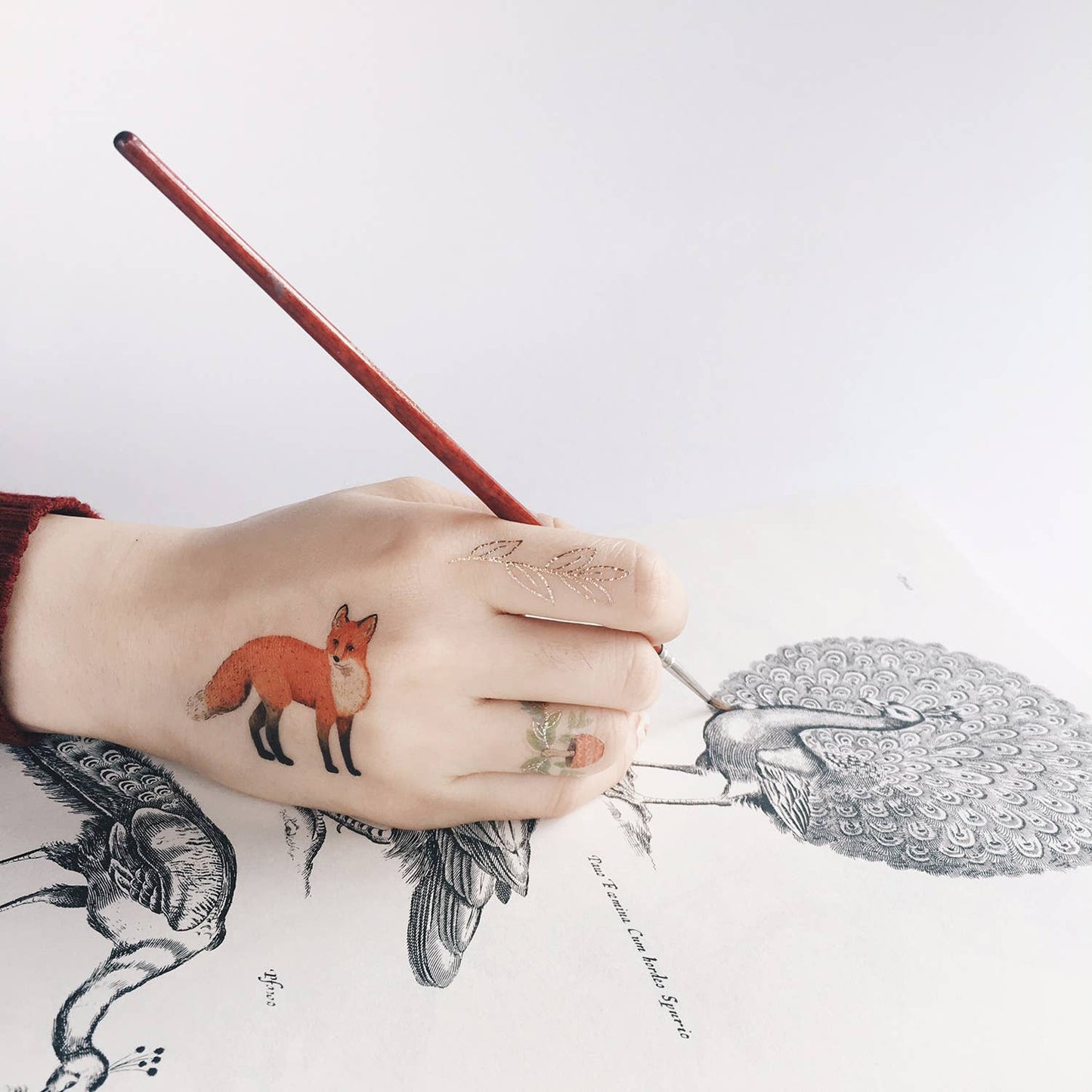 Mr Fox Temporary Tattoos Stickers