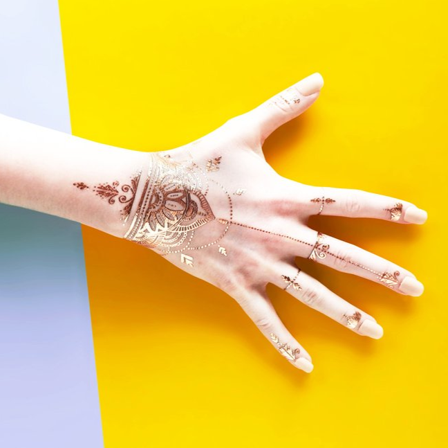 Henna Gold Temporary Tattoos Stickers