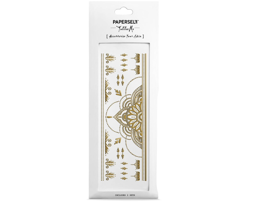 Henna Gold Temporary Tattoos Stickers