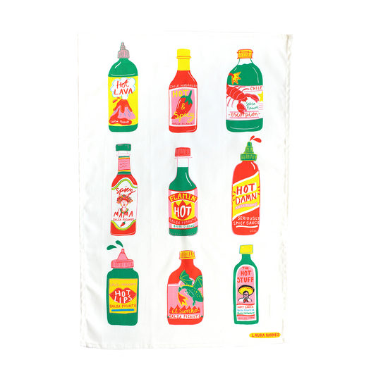 Hot Sauce Organic Cotton Tea Towel