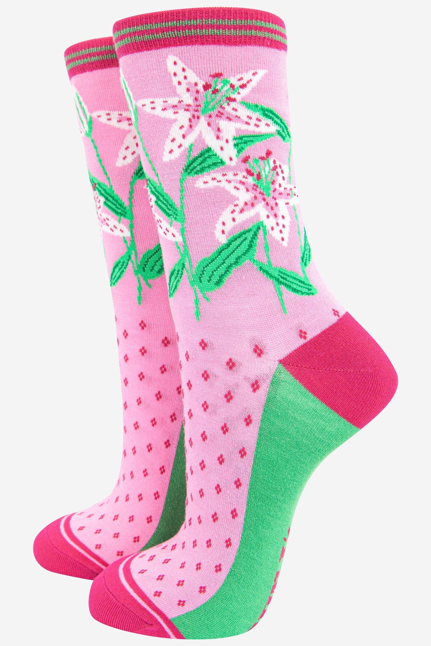 Floral Women's Bamboo Socks Gift Box