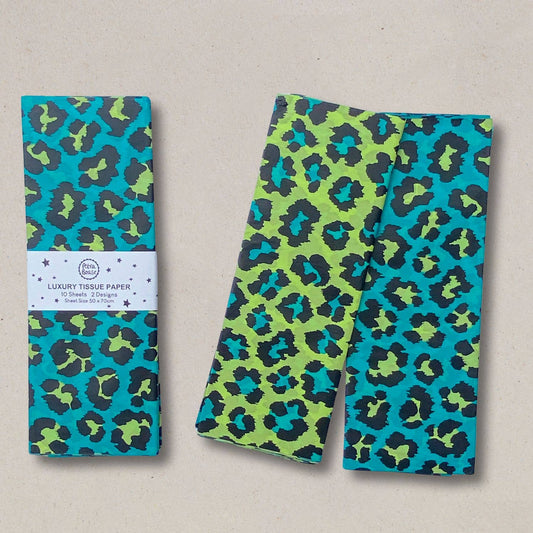 Jade Leopard Luxury Tissue Paper Gift Wrap