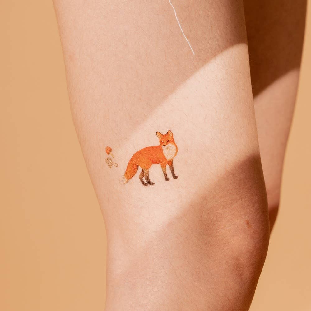 Mr Fox Temporary Tattoos Stickers