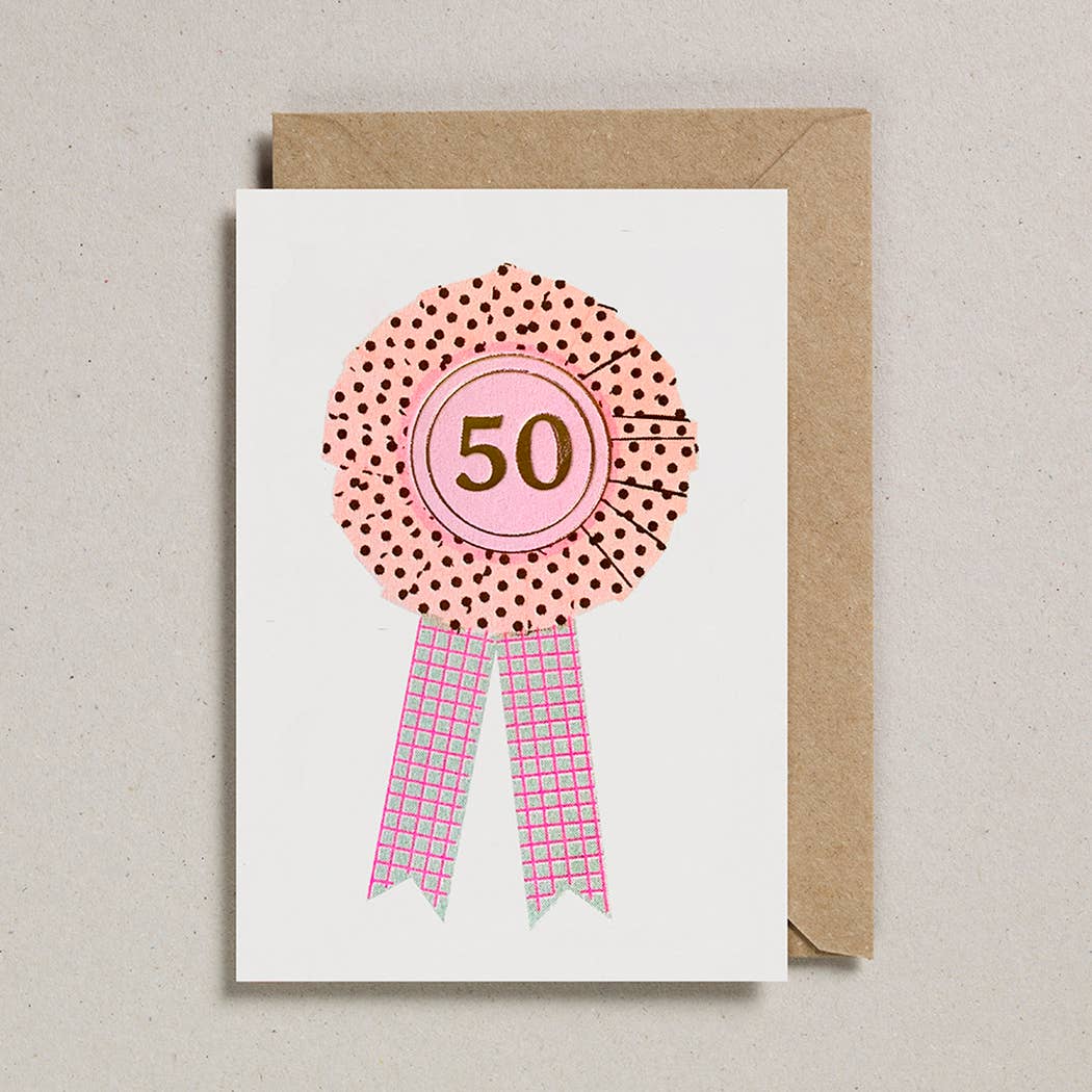 Age 50 Rosette Card