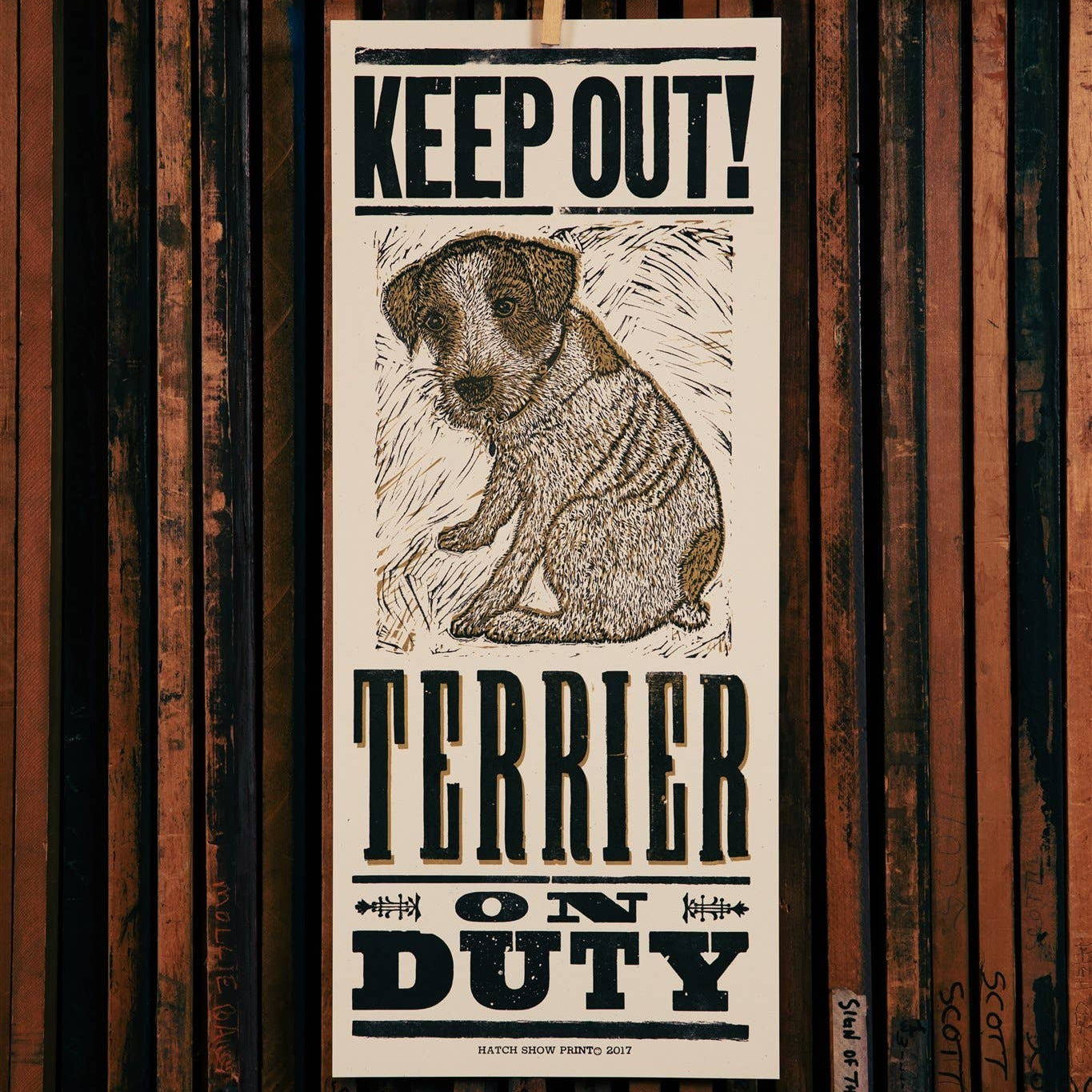 Terrier On Duty Poster