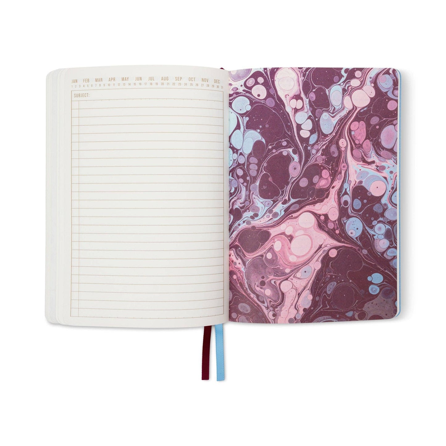 Marble Soft Cover Journal - Burgundy