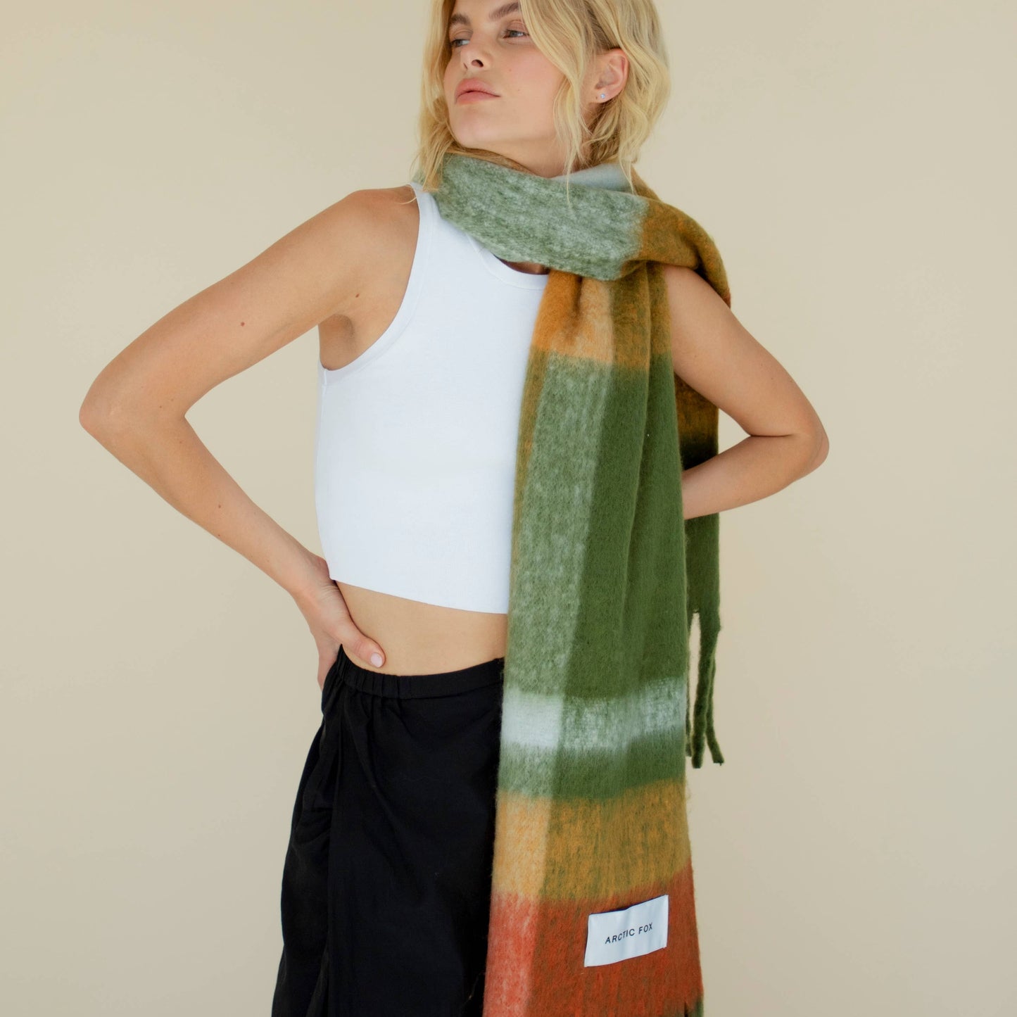Stockholm Scarf - Mossy Spring - by Arctic Fox- 100% Recycled
