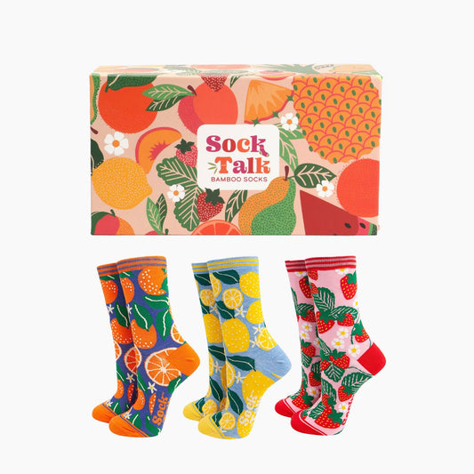 Fruit Women's Bamboo Socks Gift Box