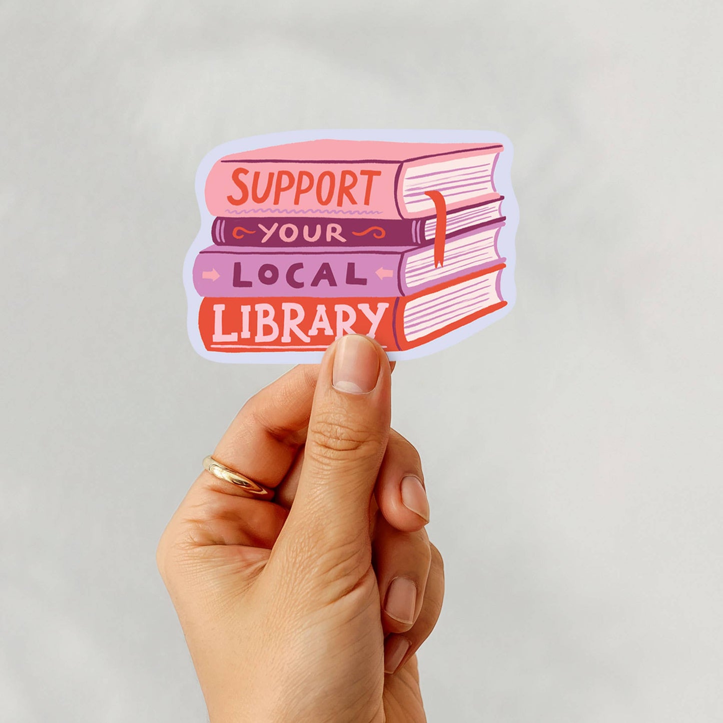 Support Your Local Library Eco-Friendly Sticker
