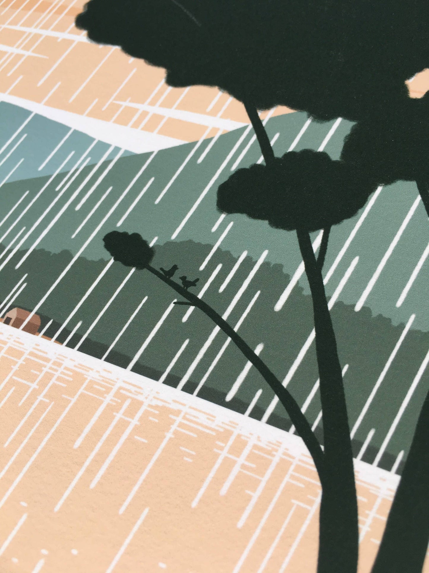 Lakeside Camping Giclee Print