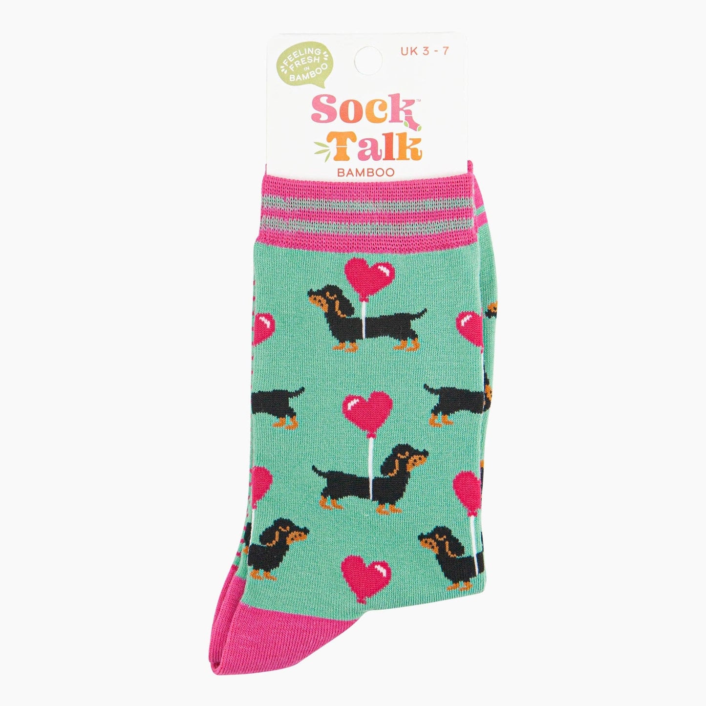 Sausage Dog Love Heart Balloon Socks