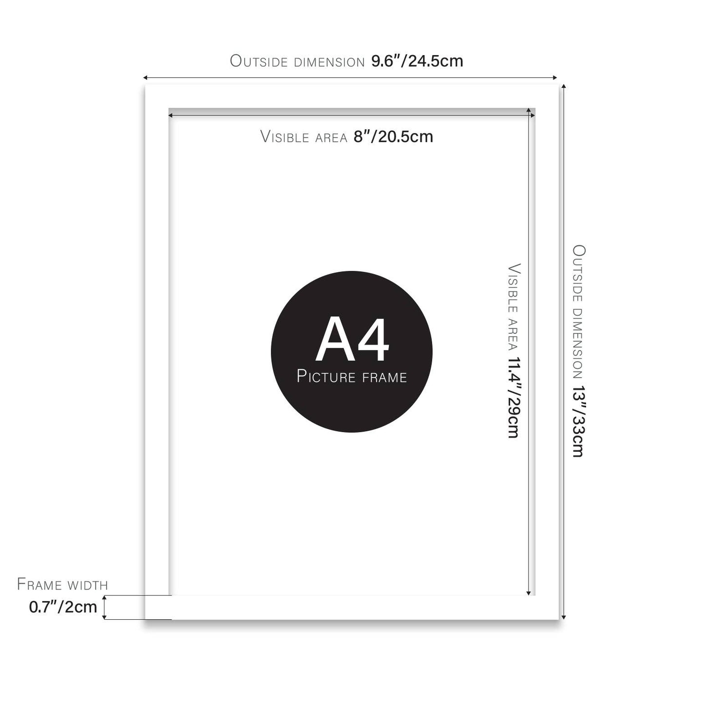White A4 Picture Frame