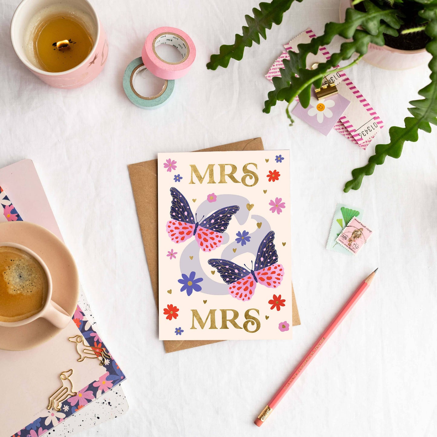Mrs & Mrs Wedding Card