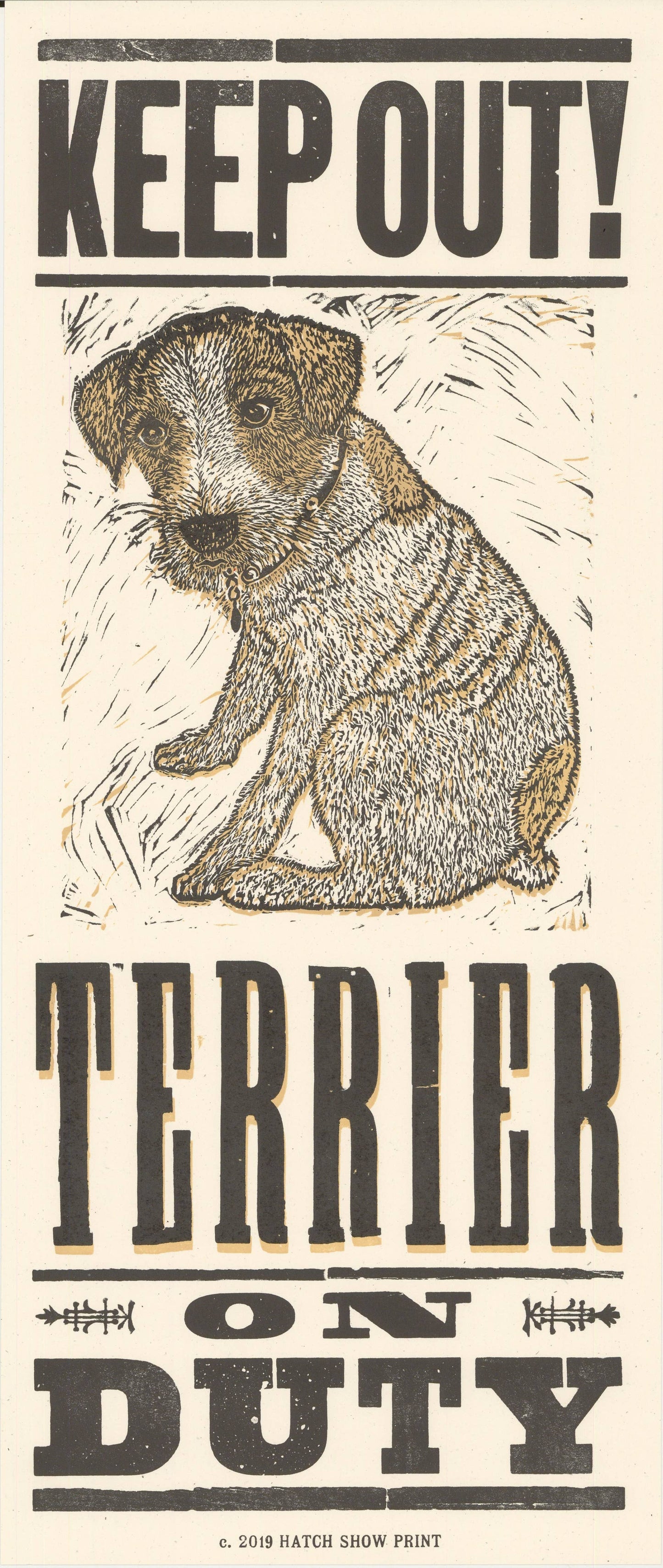 Terrier On Duty Poster