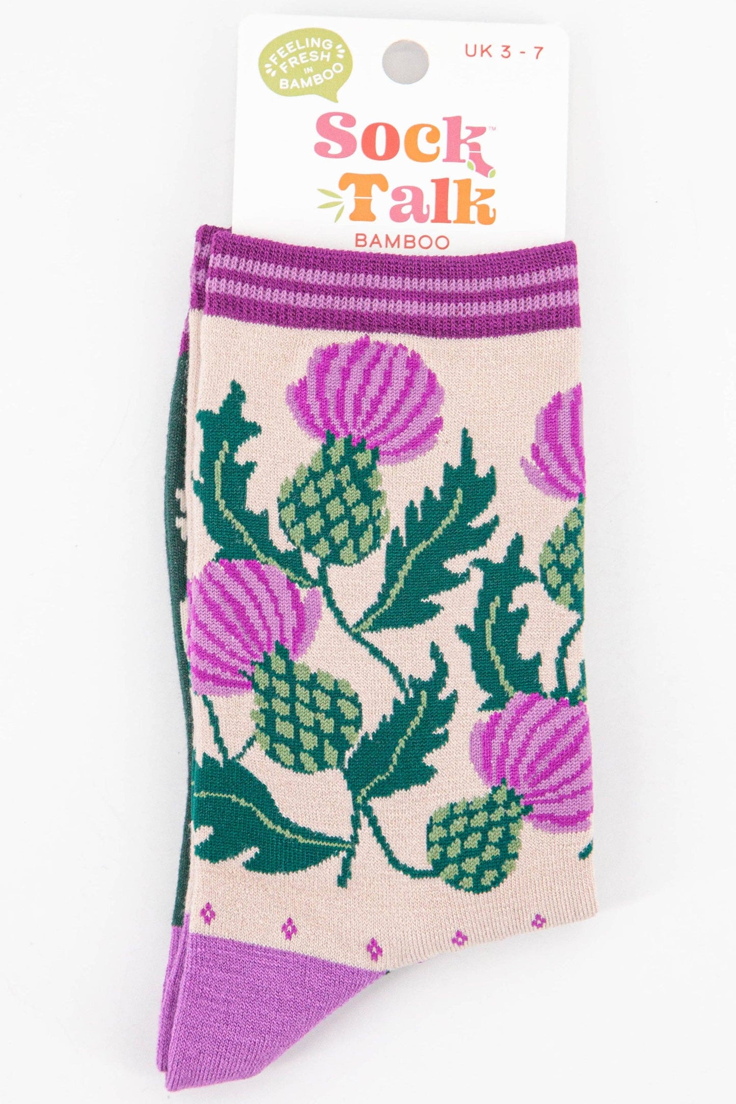 Women's Scottish Thistle Bamboo Socks