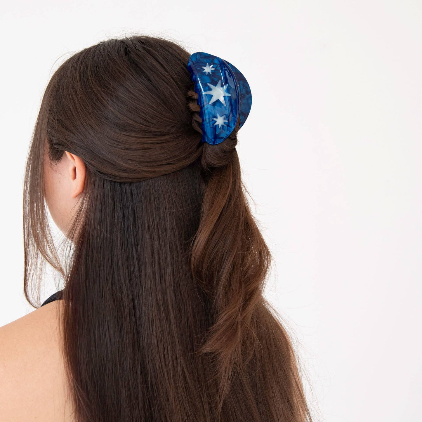 Hand Drawn Star Medium Hair Claw Clip