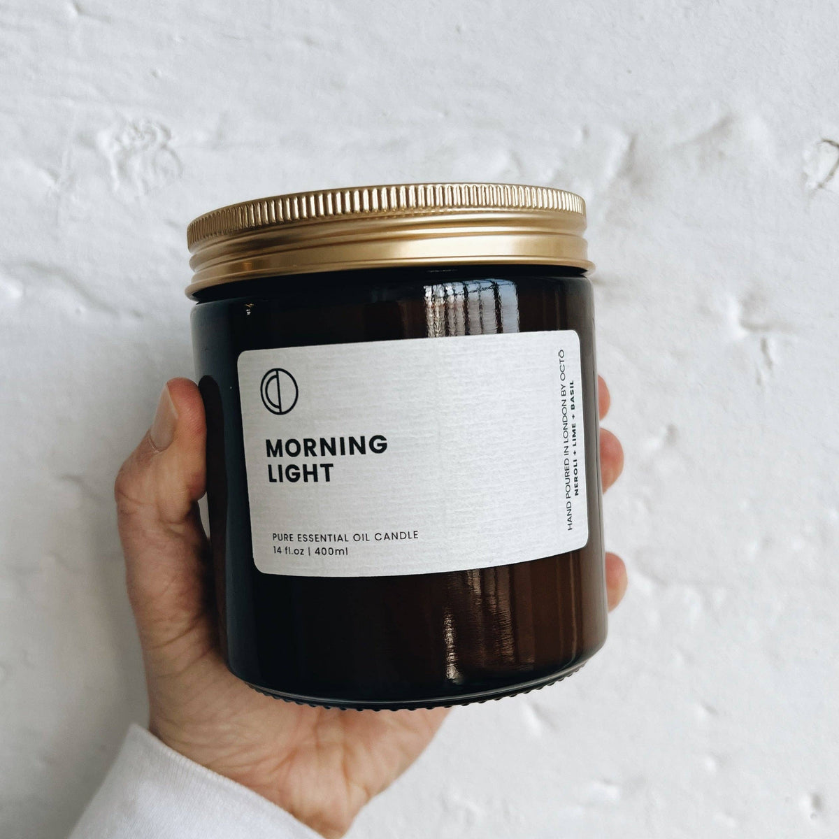 Morning Light (Neroli, Basil, Lime) Amber Jar Candle - large