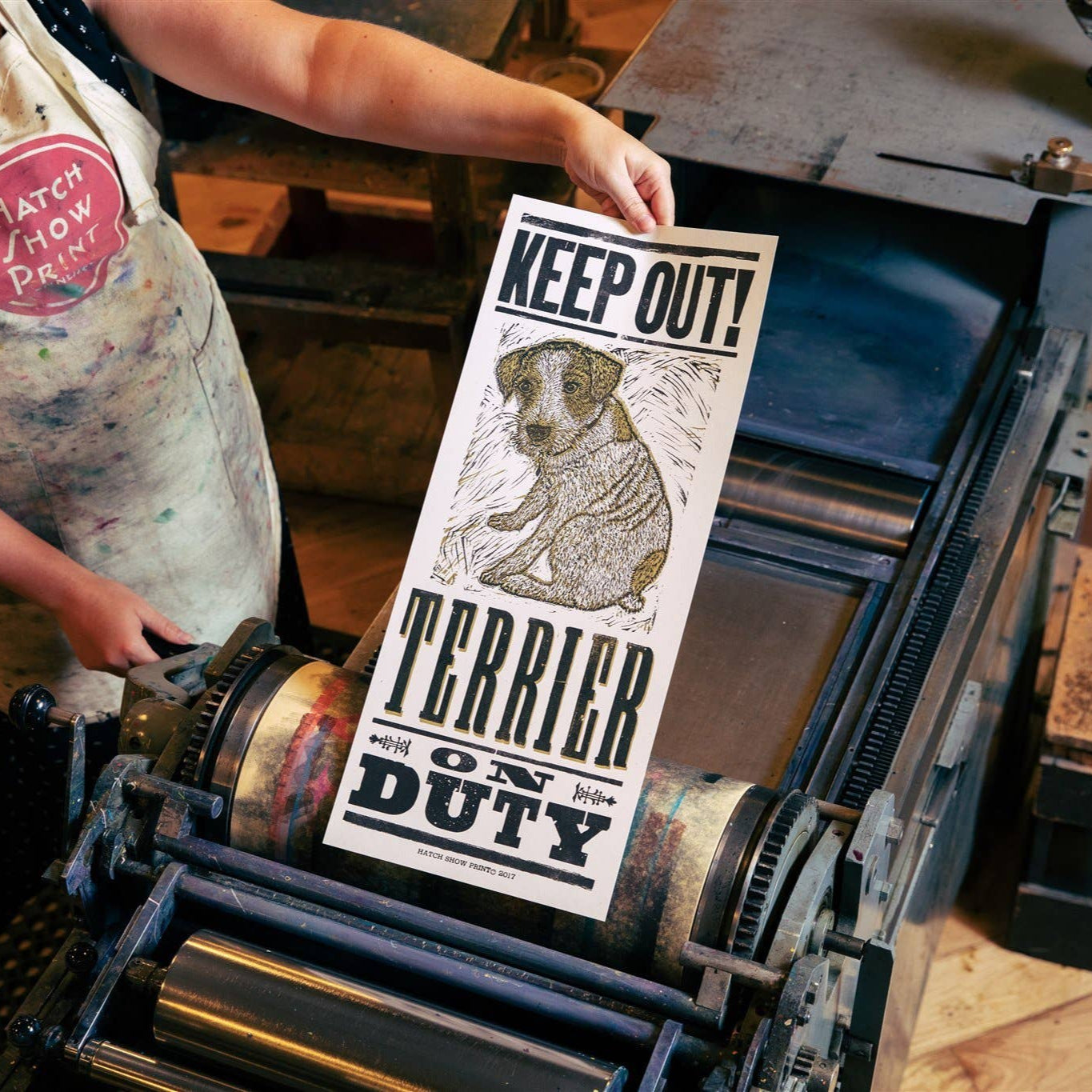 Terrier On Duty Poster