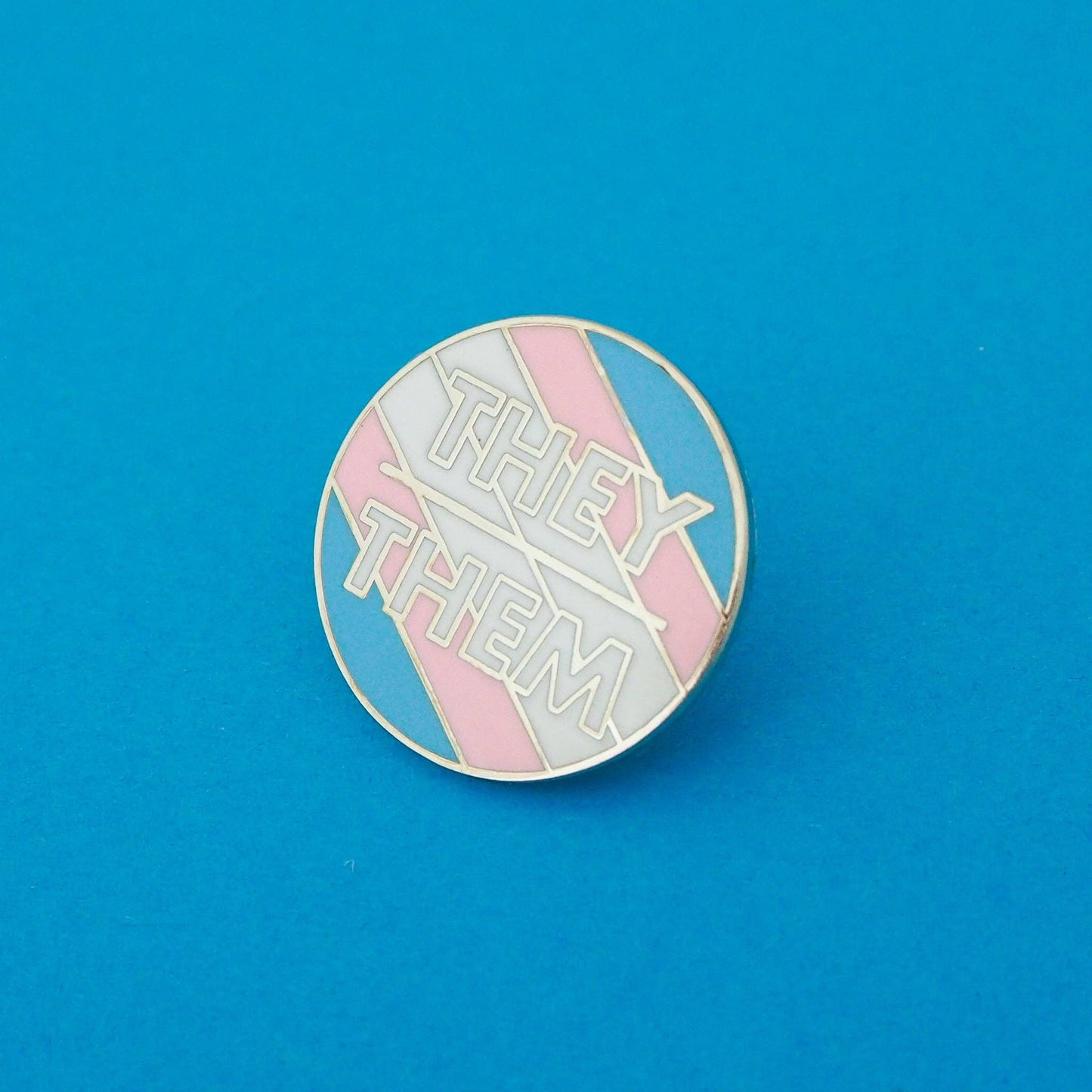 They/Them Enamel Pronoun Pin