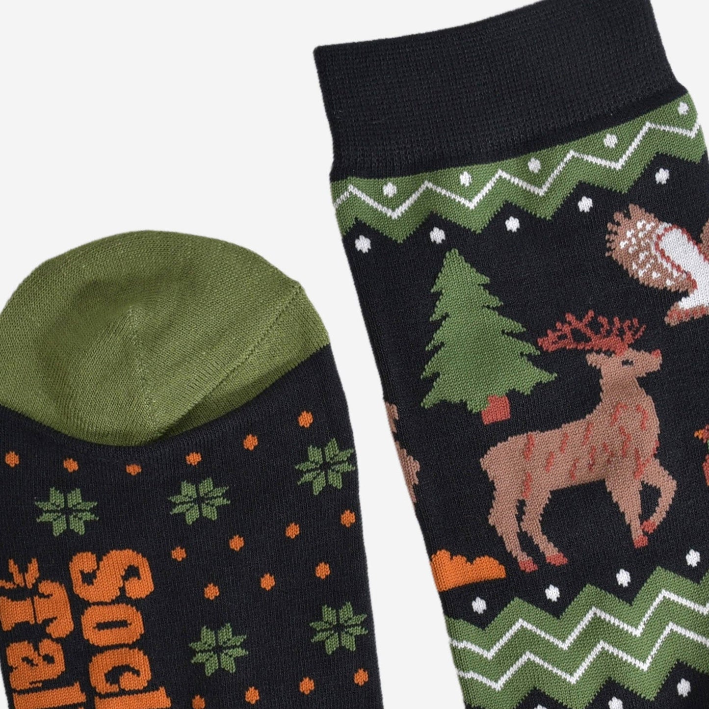 Winter Woodland Animals Men's Bamboo Socks