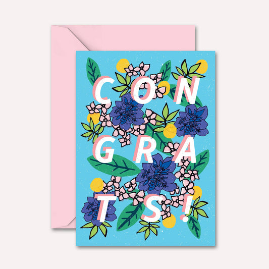 Congrats Floral Card