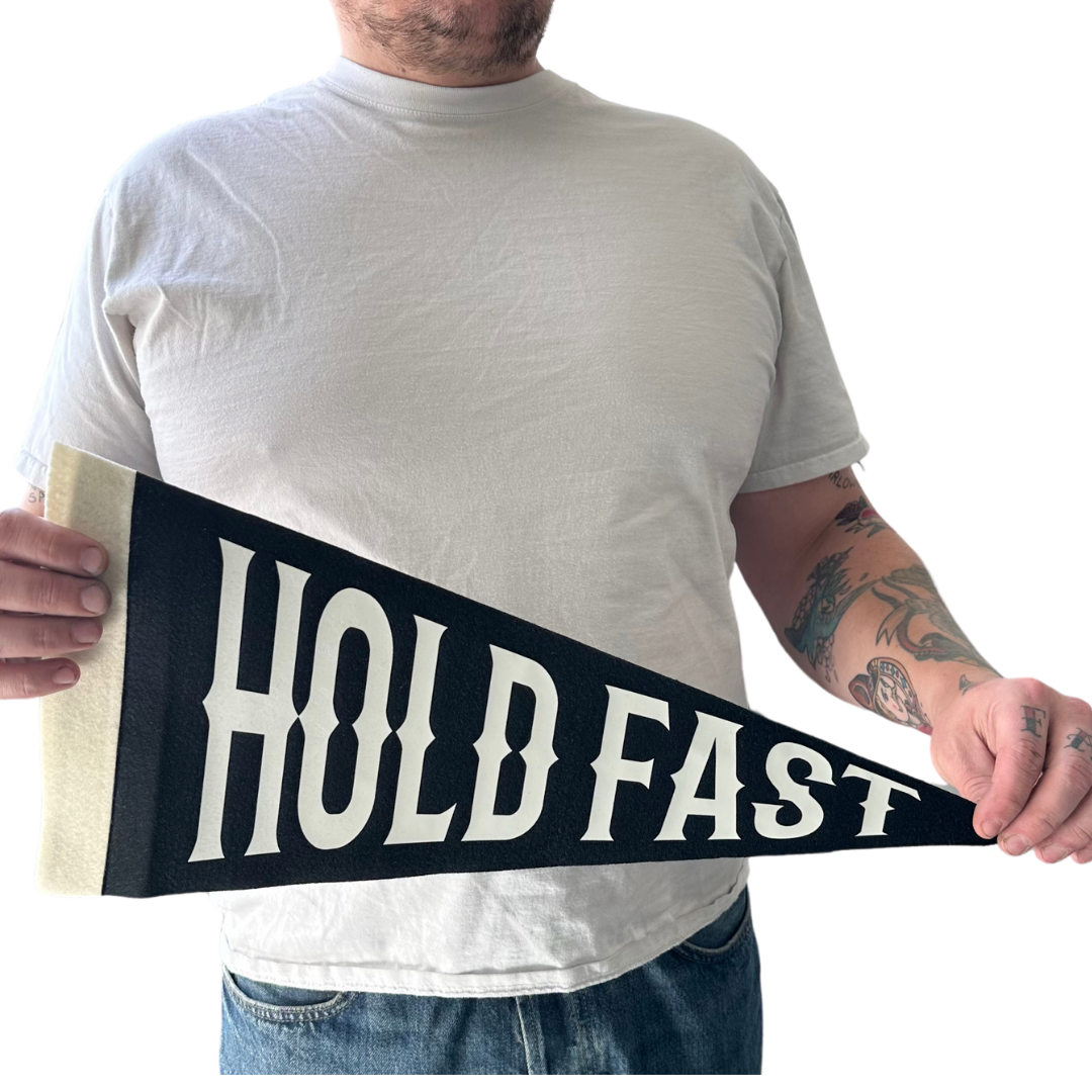 No rain no flowers floral pennant flag