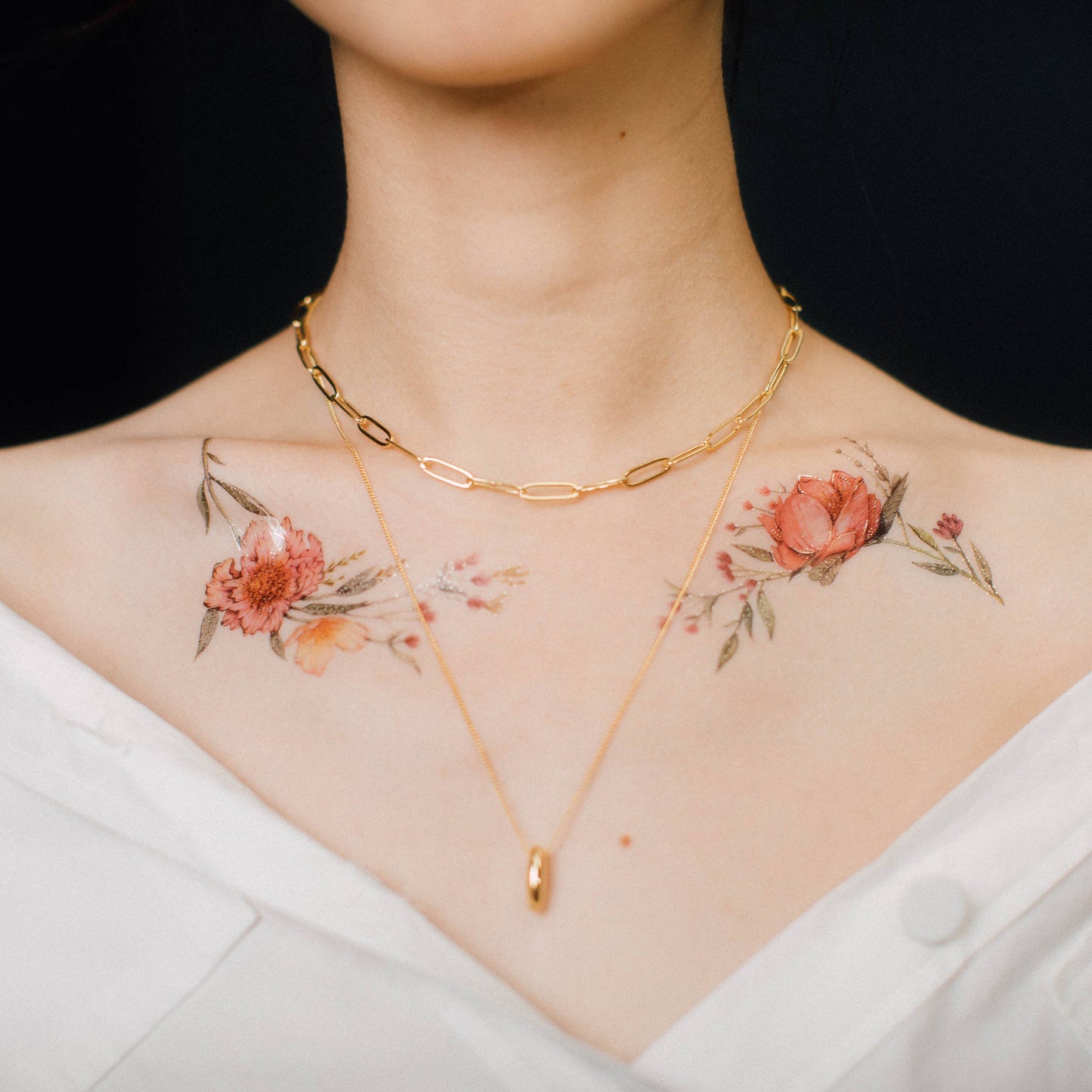 Roses & Rabbits Temporary Tattoo Stickers