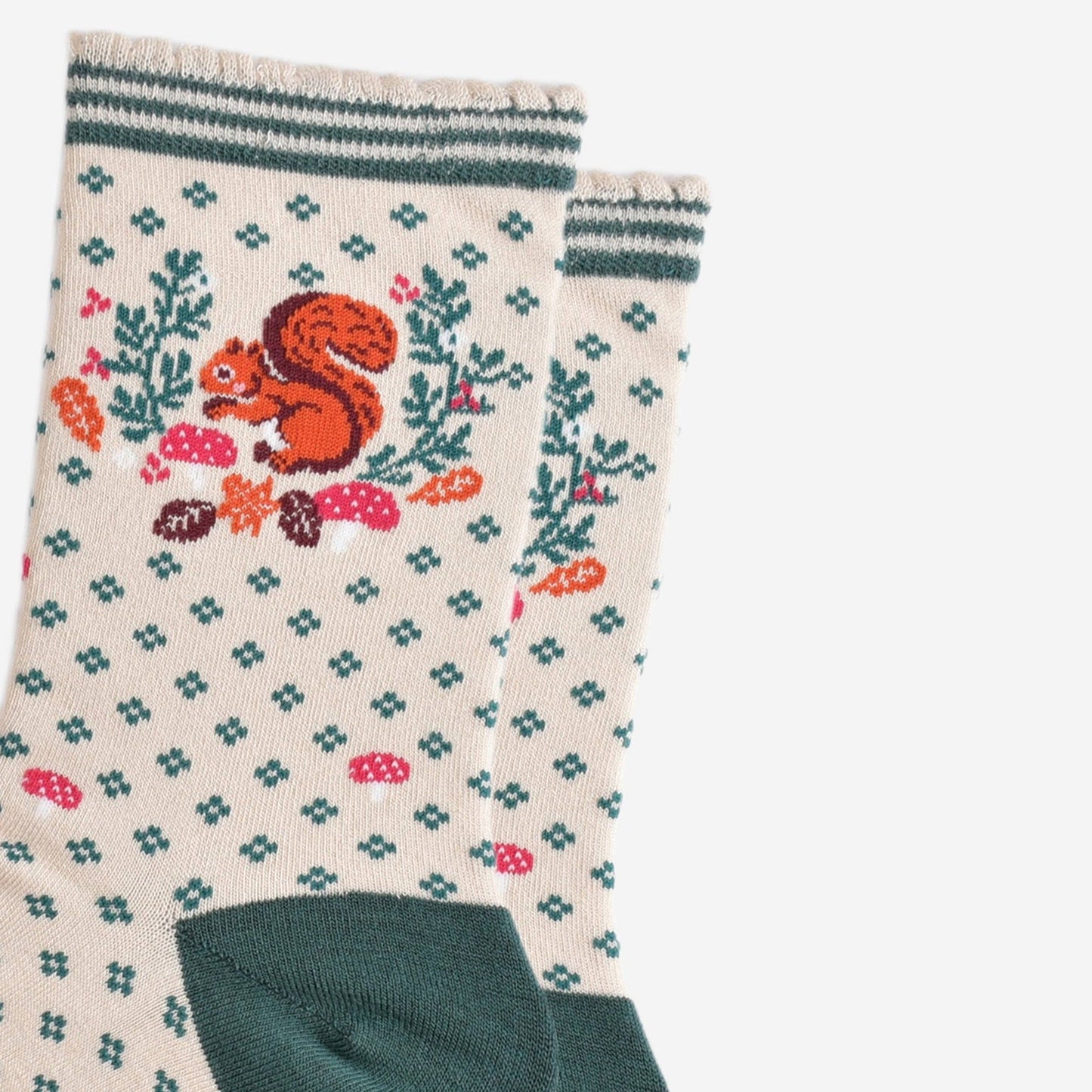 Squirrel Wreath Women's Bamboo Socks
