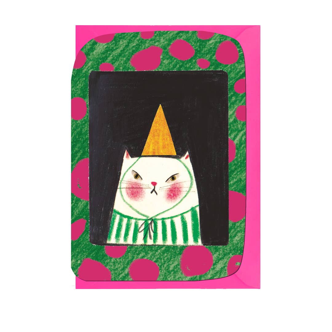Party Hat Cat Greeting Card