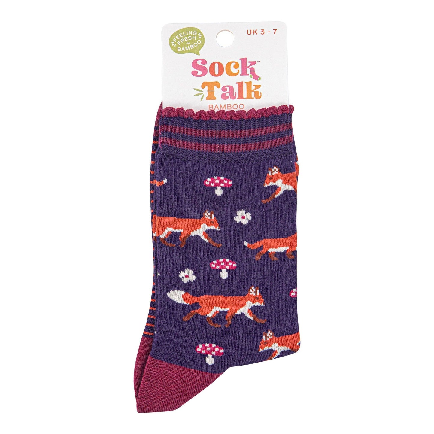 Fox and Toadstool Women's Bamboo Socks