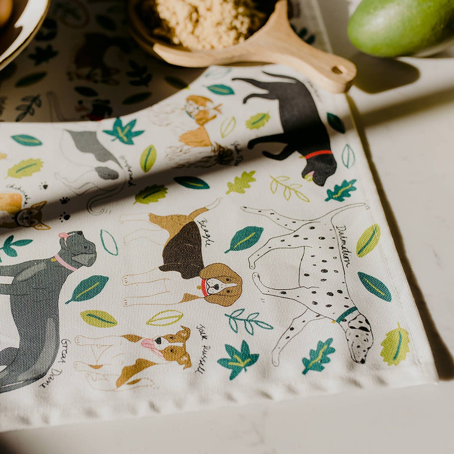 Dogs Organic Cotton Tea Towel