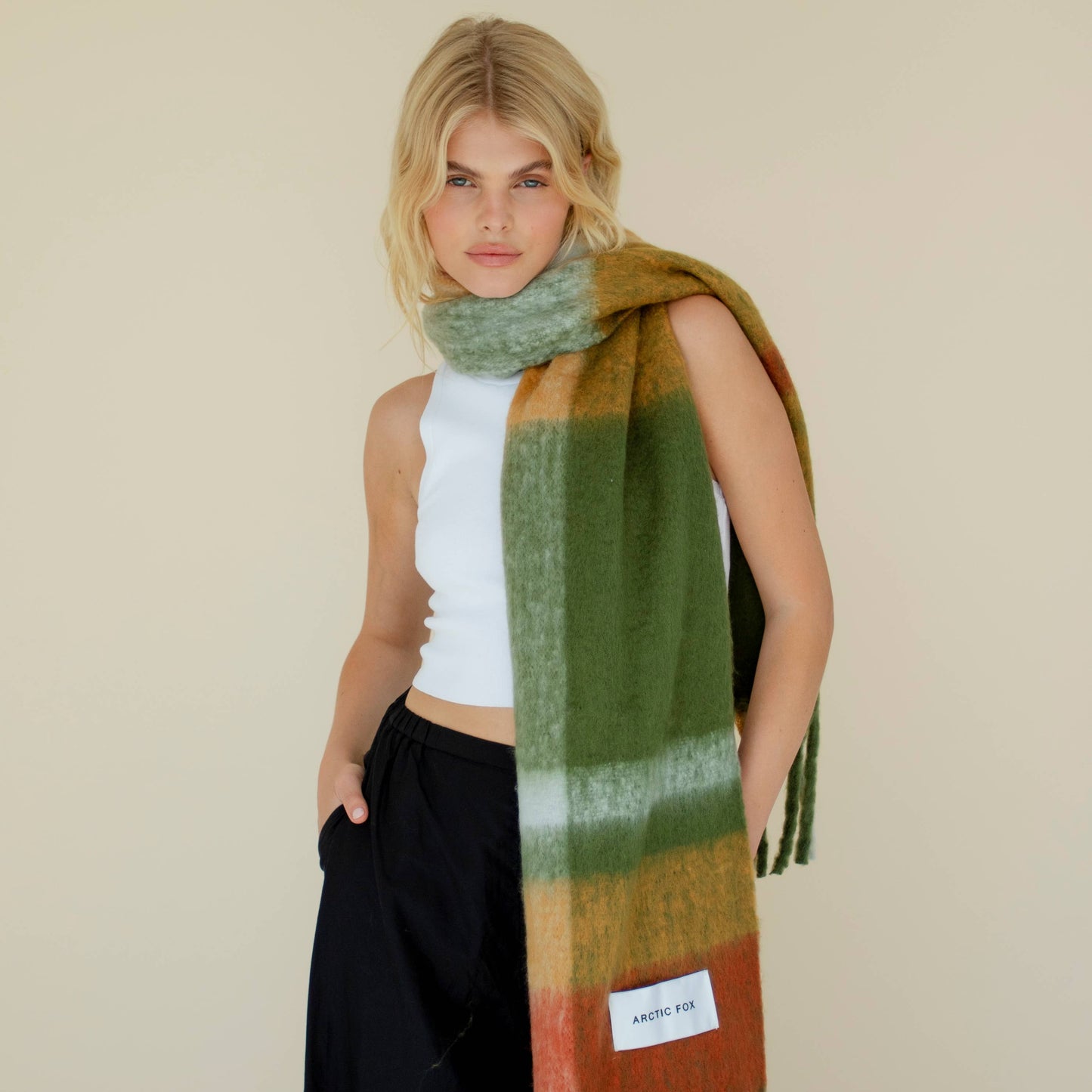 Stockholm Scarf - Mossy Spring - by Arctic Fox- 100% Recycled