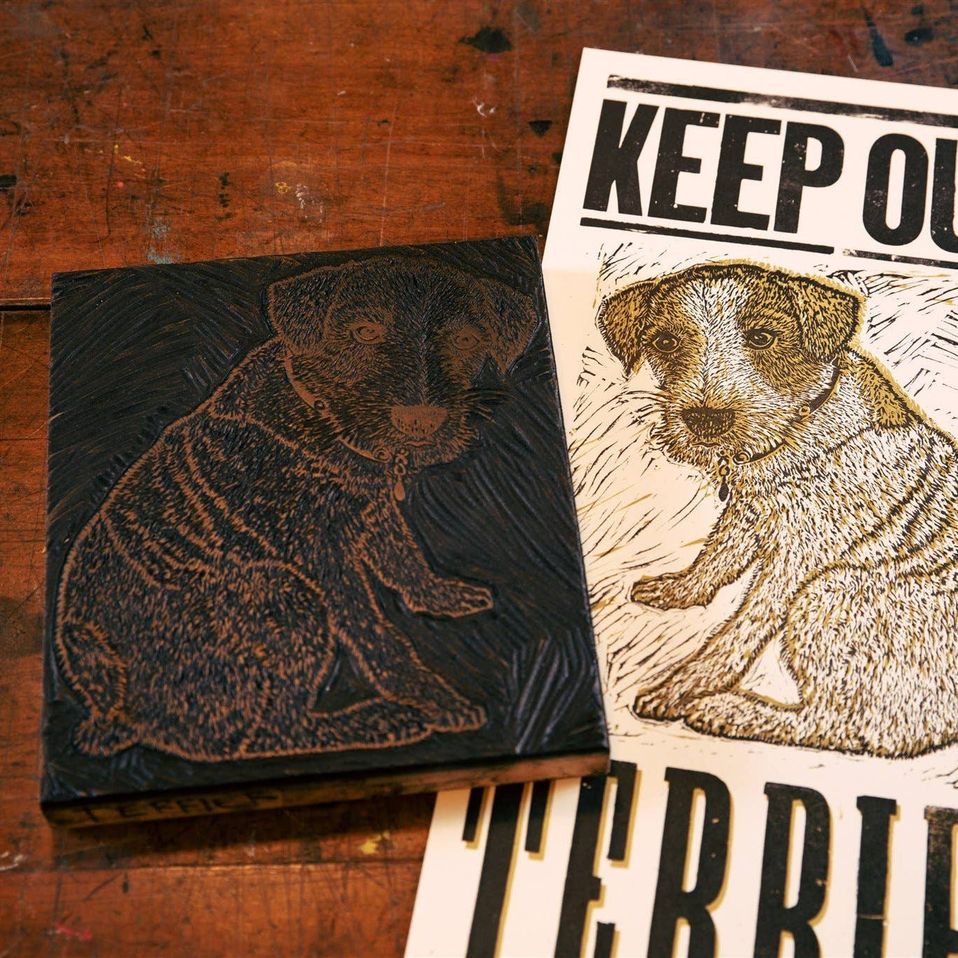 Terrier On Duty Poster
