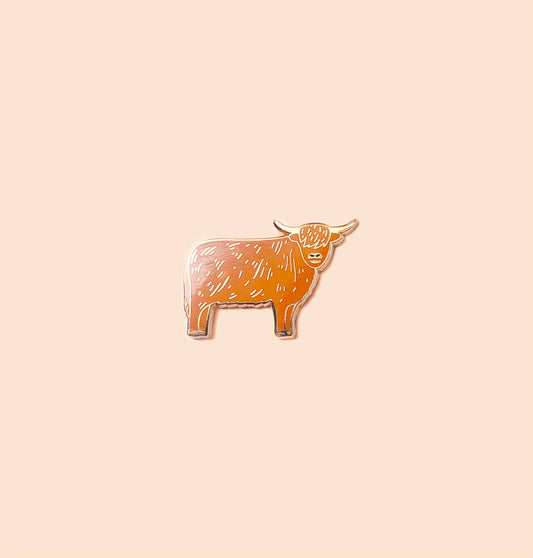 Highland Cow Enamel Pin