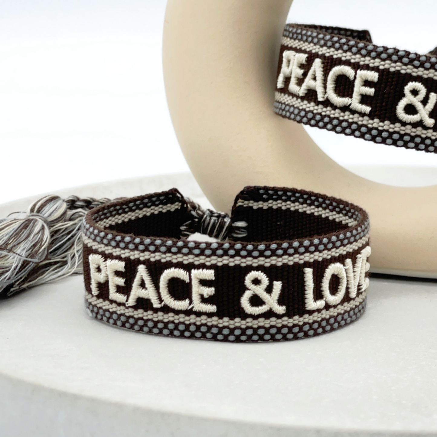 Peace and Love Statement Bracelet