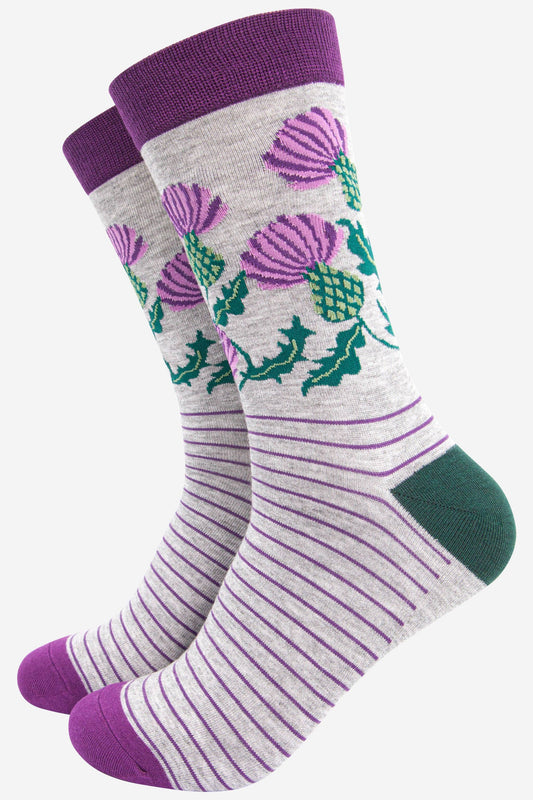 Men's Scottish Thistle  Bamboo Socks