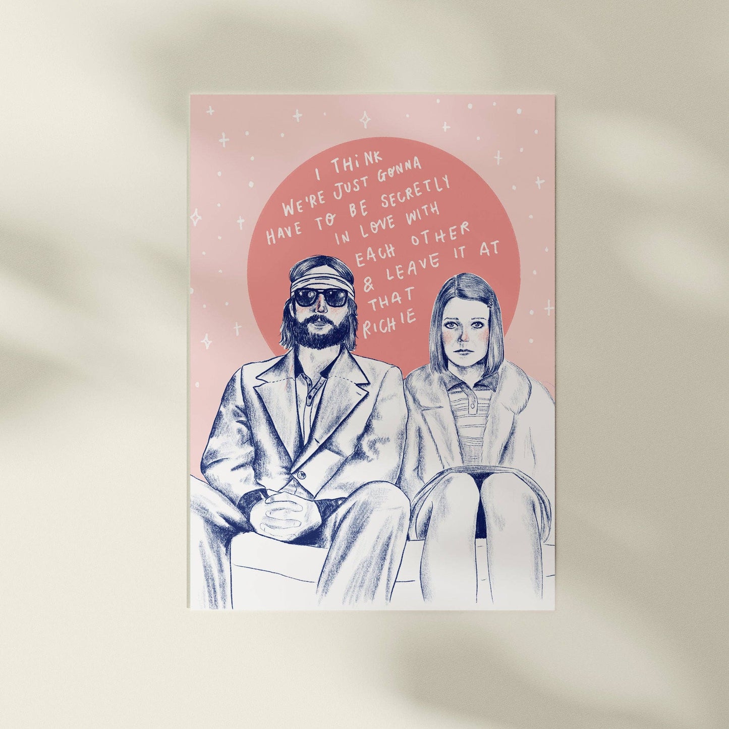 Royal Tenenbaums Richie and Margot A4 Art print