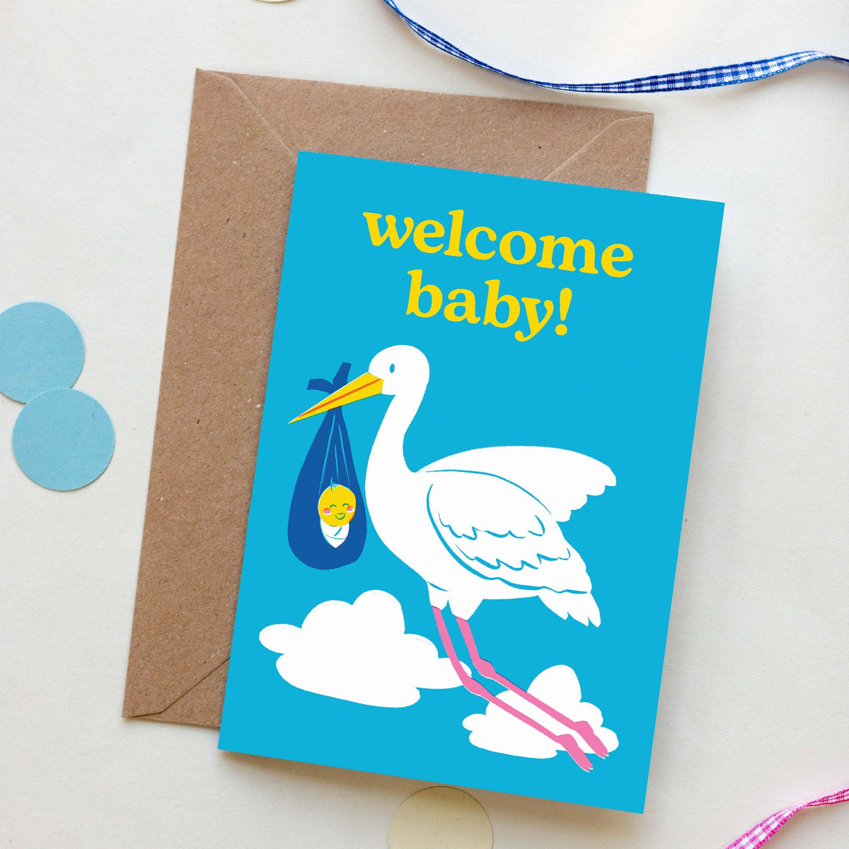 'Welcome, Baby!' A6 Greetings Card