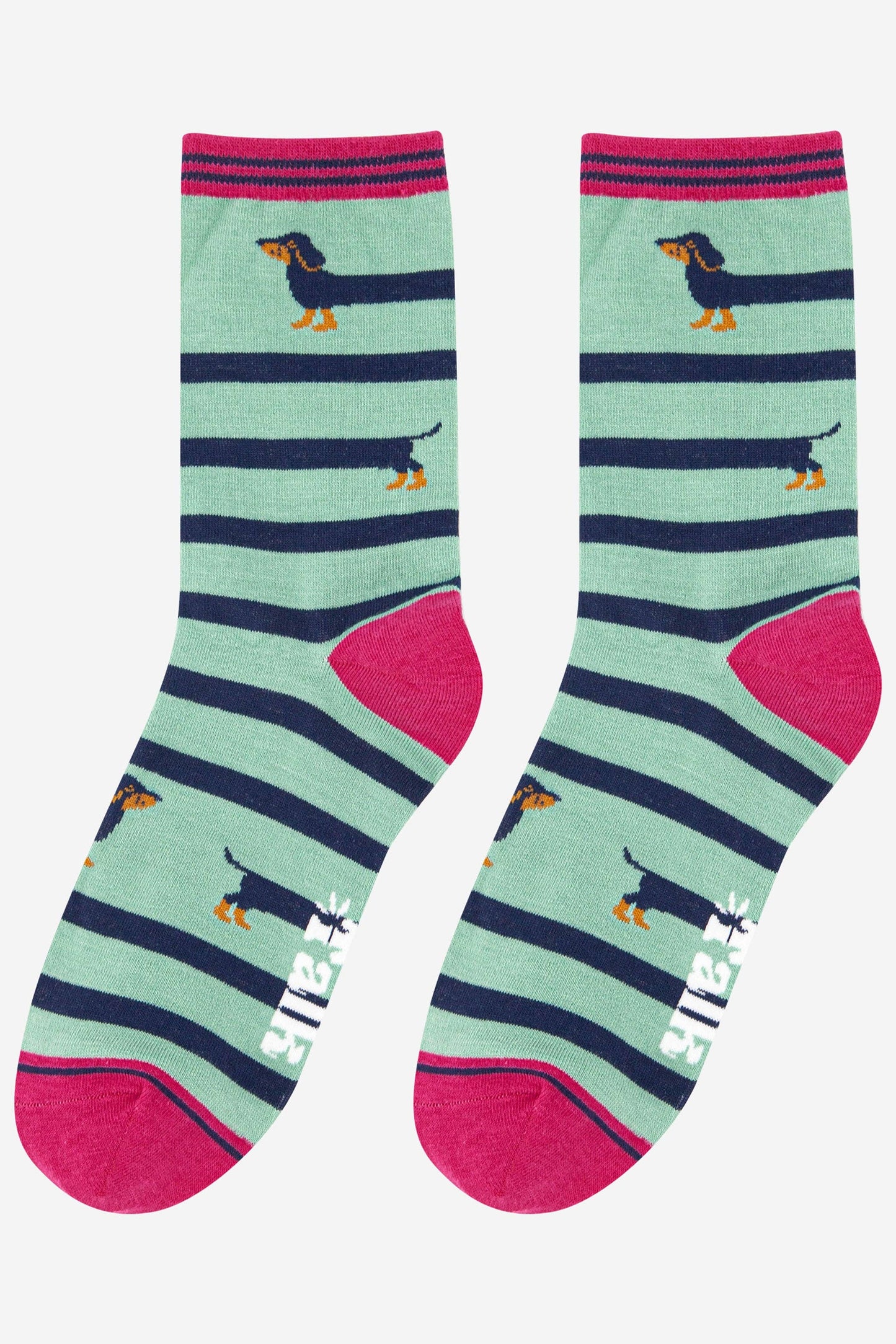 Winding Sausage Dog Bamboo Socks