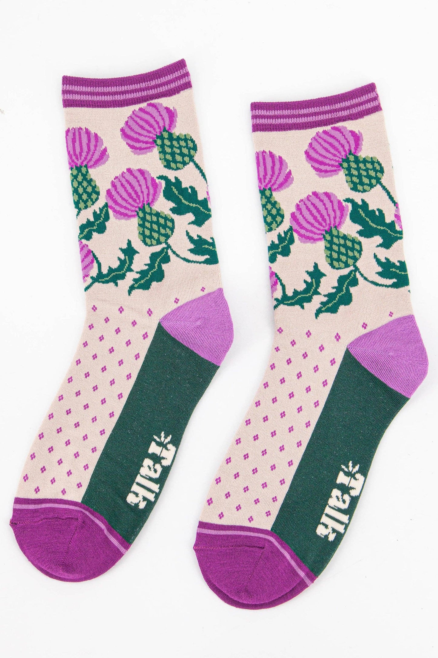 Women's Scottish Thistle Bamboo Socks