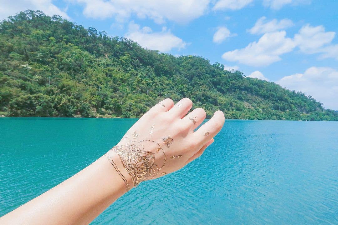Henna Gold Temporary Tattoos Stickers