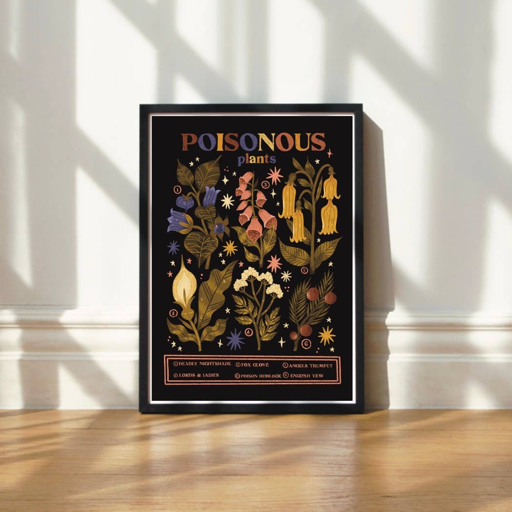 Poisonous Plant Chart - A5 Art Print