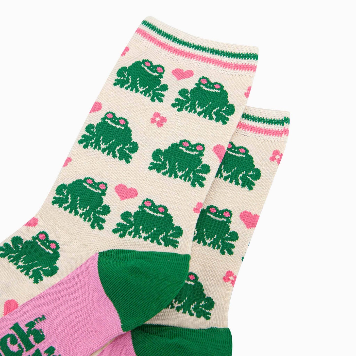 Frog Love Heart Socks