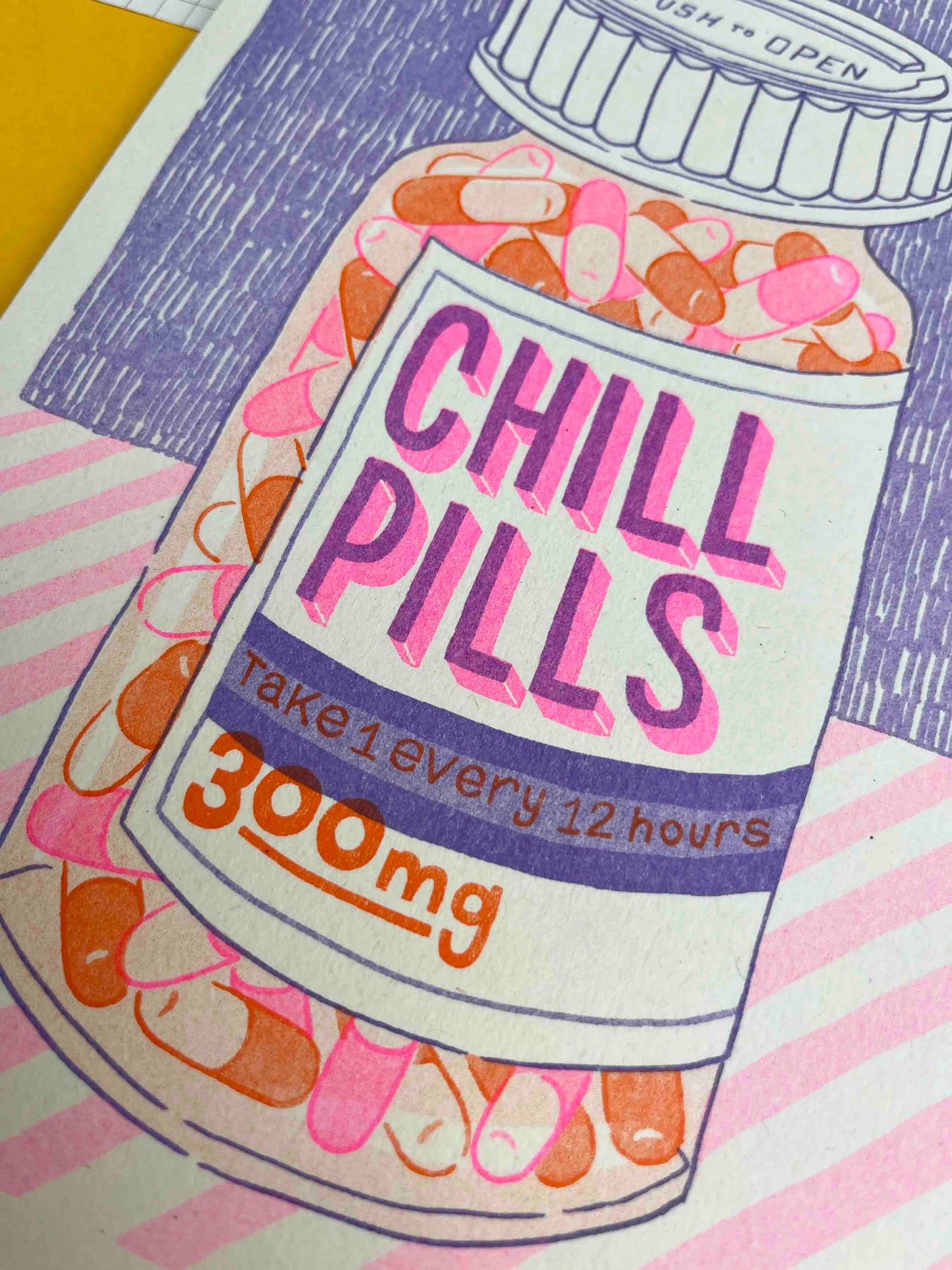 Chill Pills Riso A5 Print
